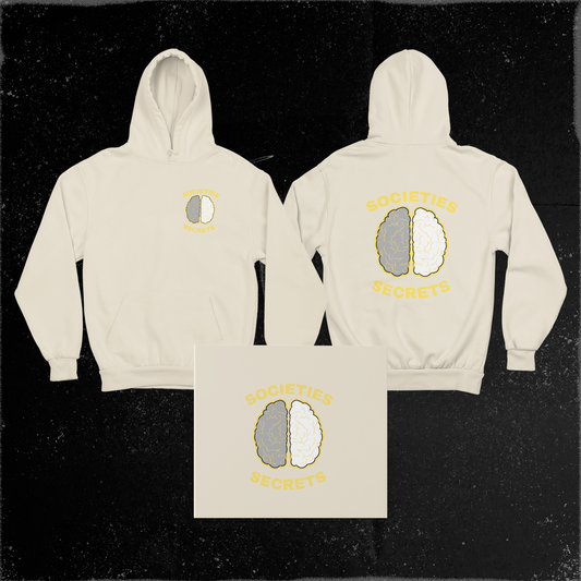 Classic Beige Hoodie - Yellow Brain Logo